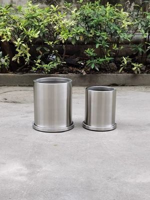 High Rust Resistant Stainless Steel Flowerpot Customizable Shapes For Office Decoration