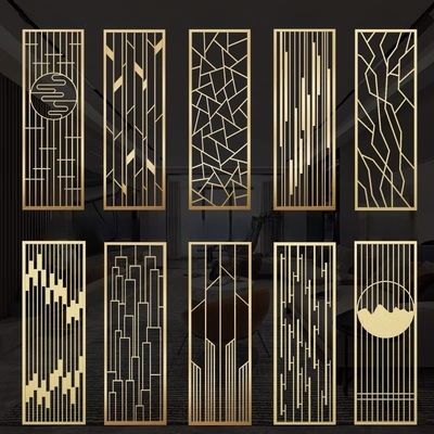 Low Maintenance Metal Room Divider Customizable Size Decorative Metal Wall Panels Interior
