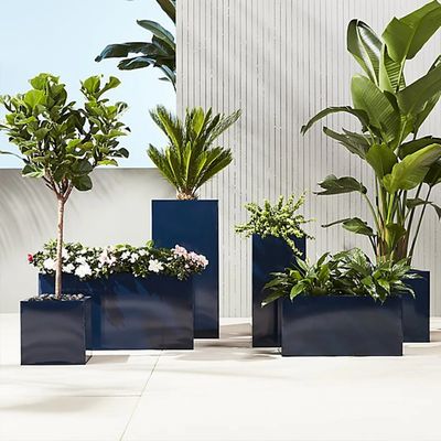 Gardening Simplified Stainless Steel Flowerpot Easy Maintenance Decks Decorate