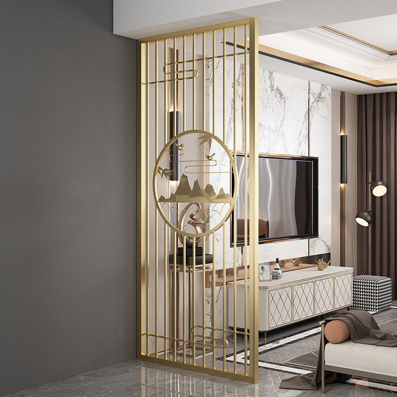 Hand Polishing Decorative Metal Panels Metal Wall Covering Panels Room Divider