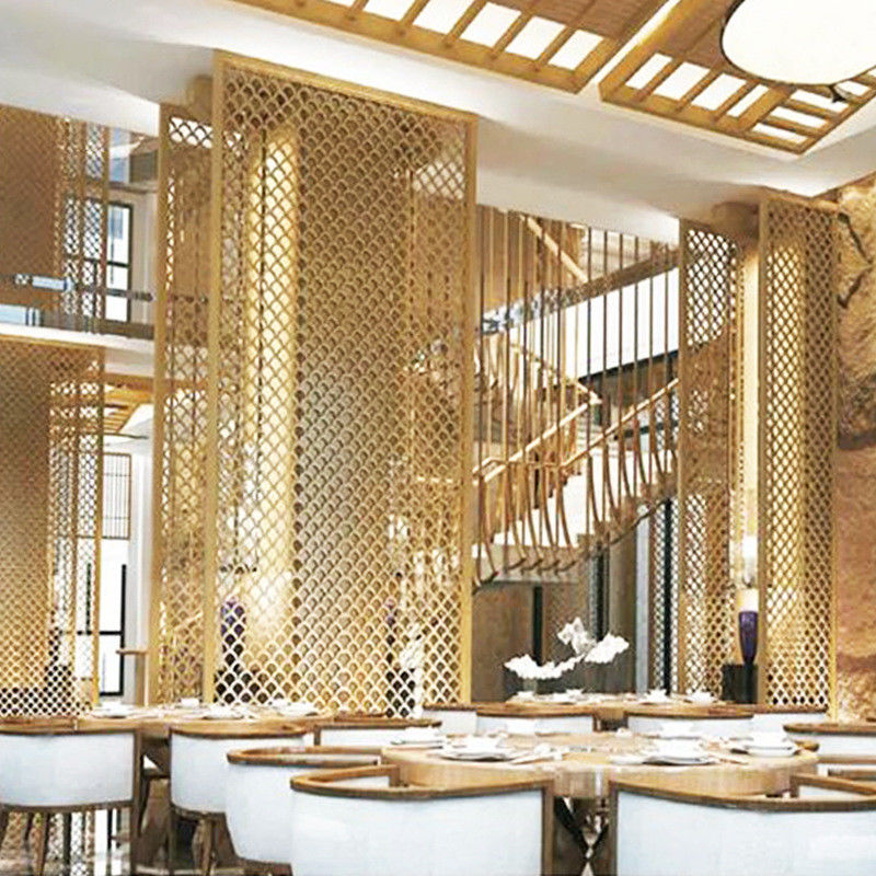 Laser Cut Screen Decorative Metal Panels Welding Room Divider Partition