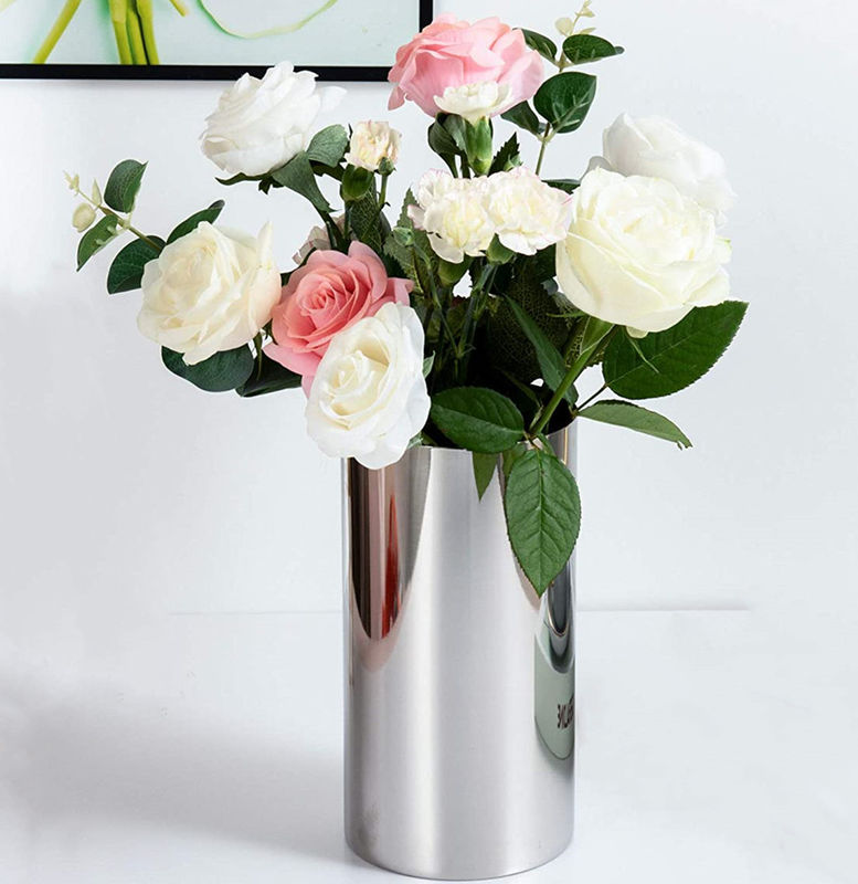 Waterproof Stainless Steel Flowerpot Anodized Customized Large Metal Flower Pots