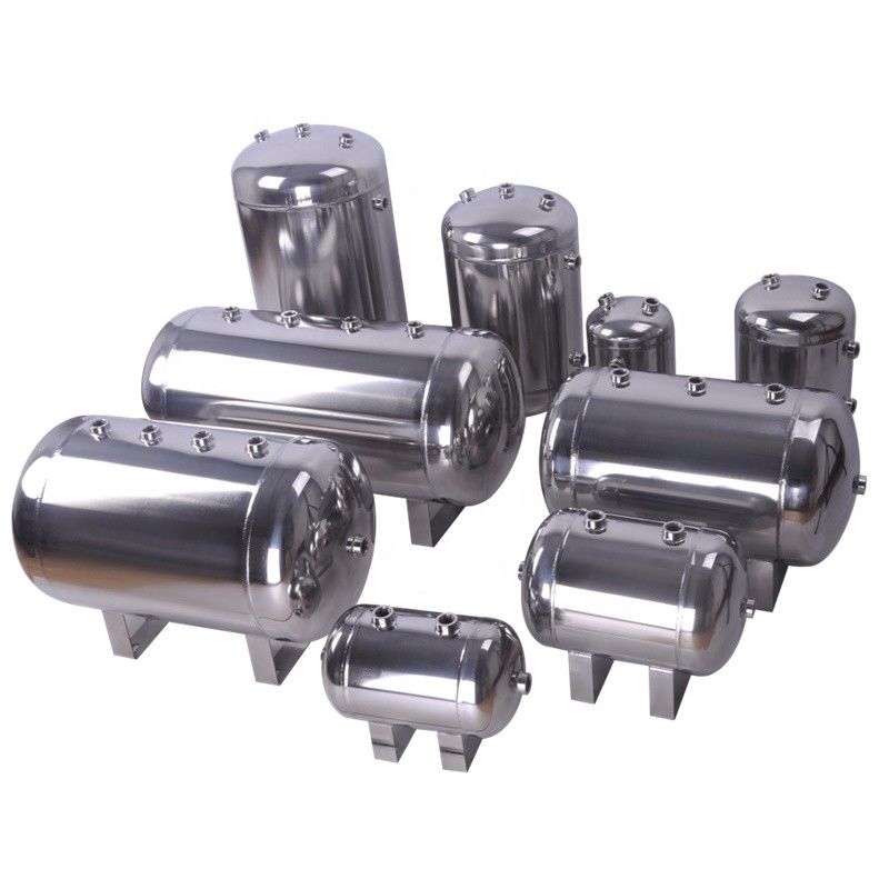 SUS304 Stainless Steel Storage Tank OEM Water Horizontal Pressure Tank