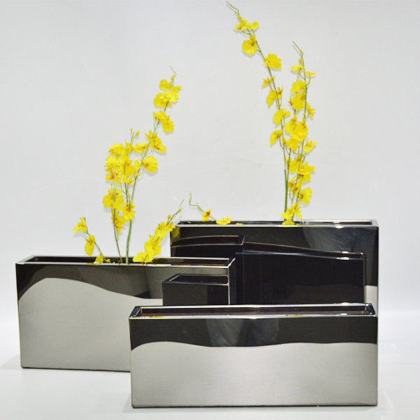 OEM ODM Stainless Steel Flowerpot Waterproof Large Metal Garden Containers