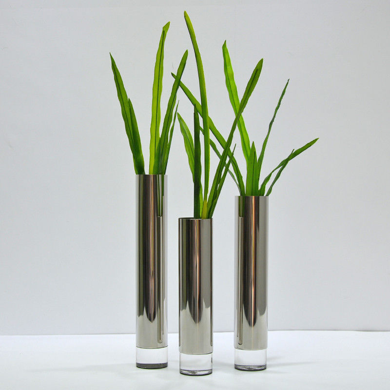 Strong Anti Corrosion Stainless Steel Flowerpot Custom Color Size Easy Maintenance