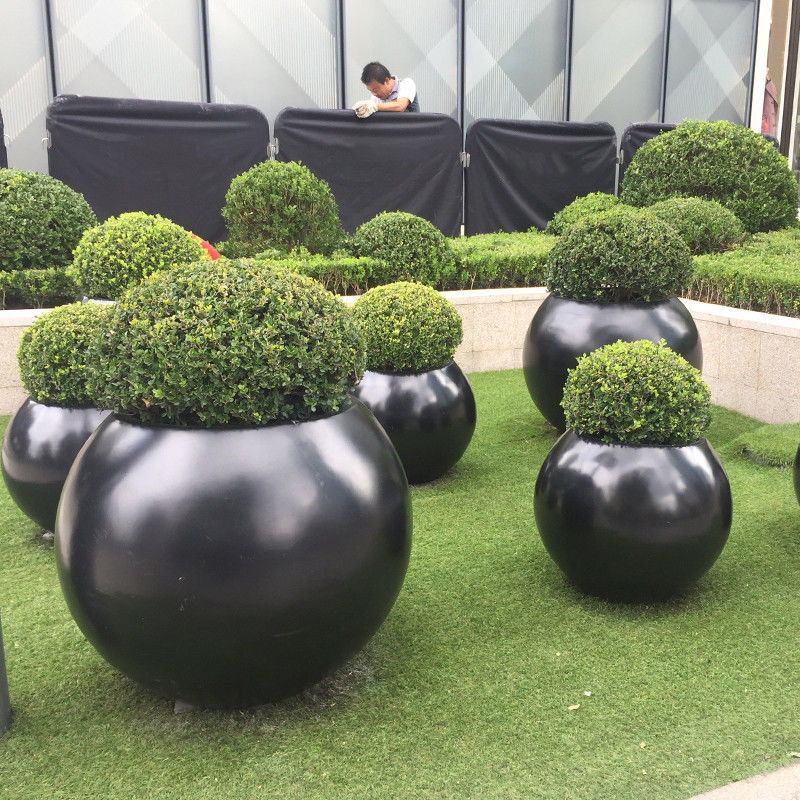 Design And Make Various Specifications Of Color Stainless Steel Metal Round Cylindrical Garden Flower Pot Outdoor Flowe