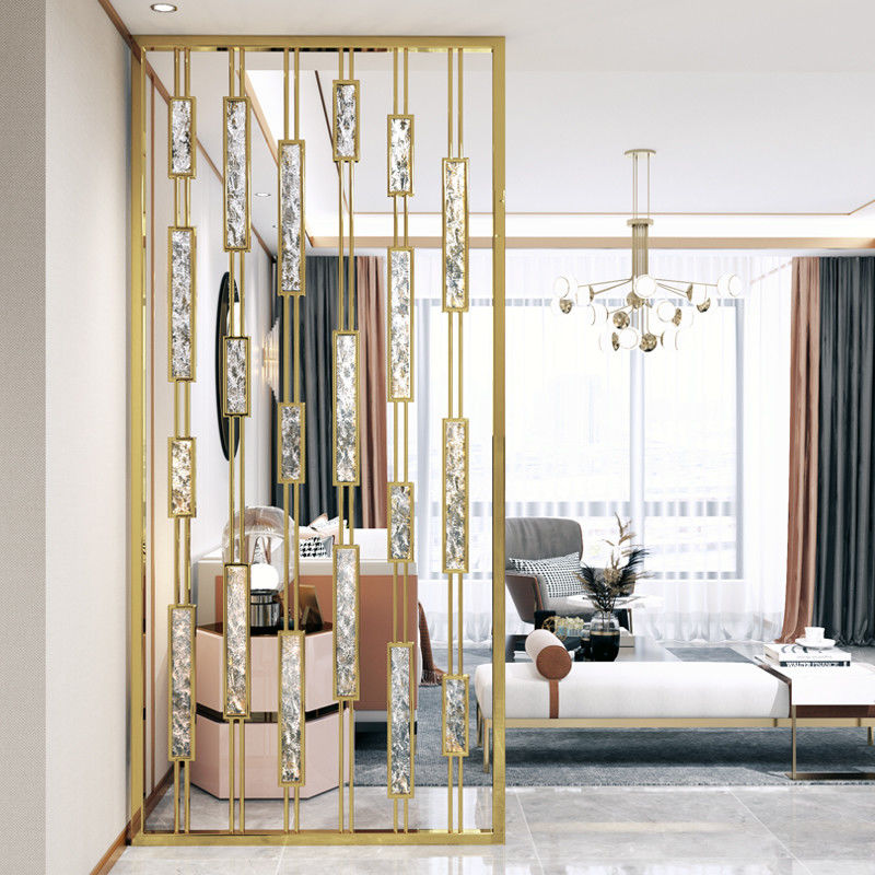 Hand Polishing Decorative Metal Panels Metal Wall Covering Panels Room Divider