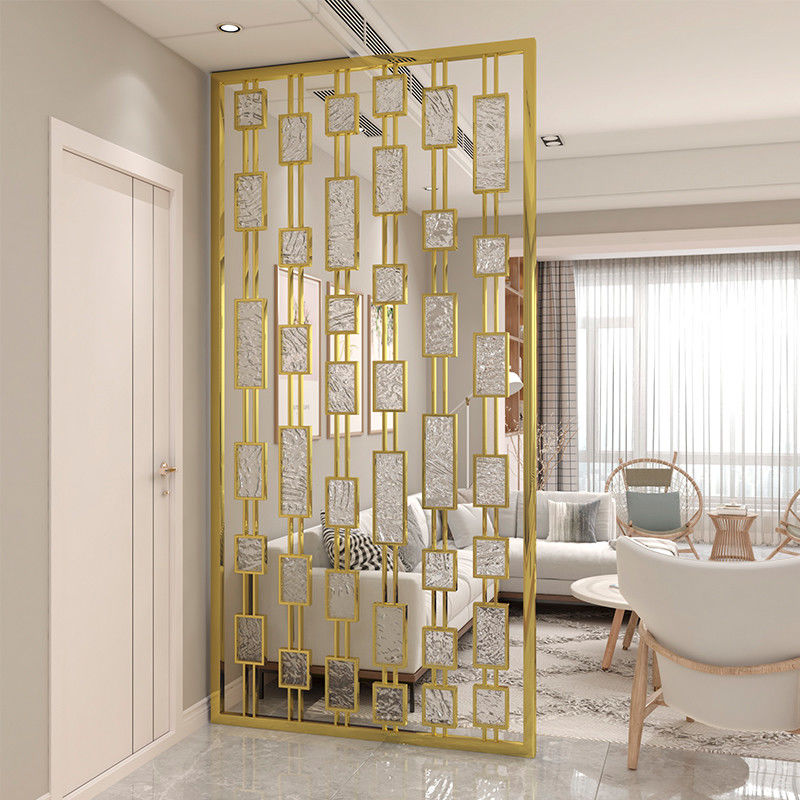 Hand Polishing Decorative Metal Panels Metal Wall Covering Panels Room Divider
