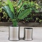 High Rust Resistant Stainless Steel Flowerpot Customizable Shapes For Office Decoration