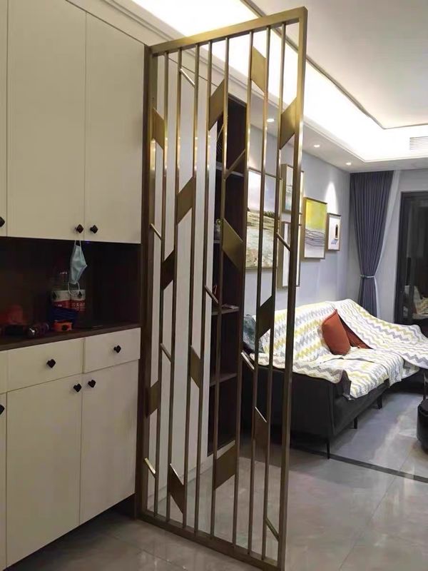 Low Maintenance Metal Room Divider Customizable Size Decorative Metal Wall Panels Interior