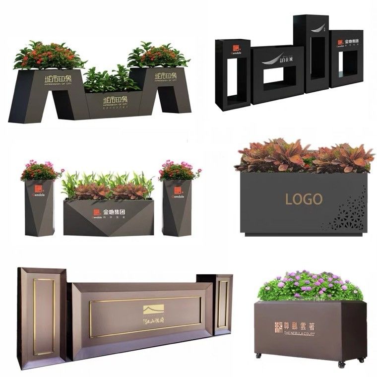 High Durability Stainless Steel Flowerpot Home Decoration Custom Color