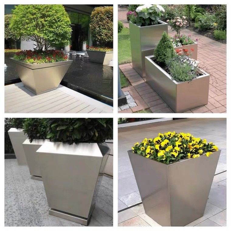 Durable Stainless Steel Flowerpot For Gardening Enthusiast