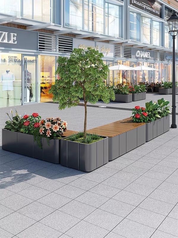 Durable Stainless Steel Flowerpot Rust Resistant Home Decoration
