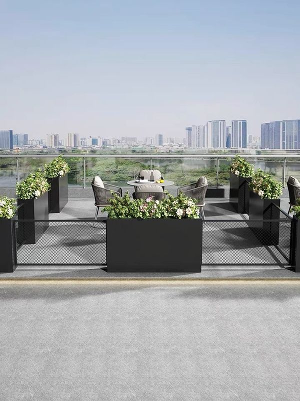 High Durability Stainless Steel Flowerpot Home Decoration Custom Color
