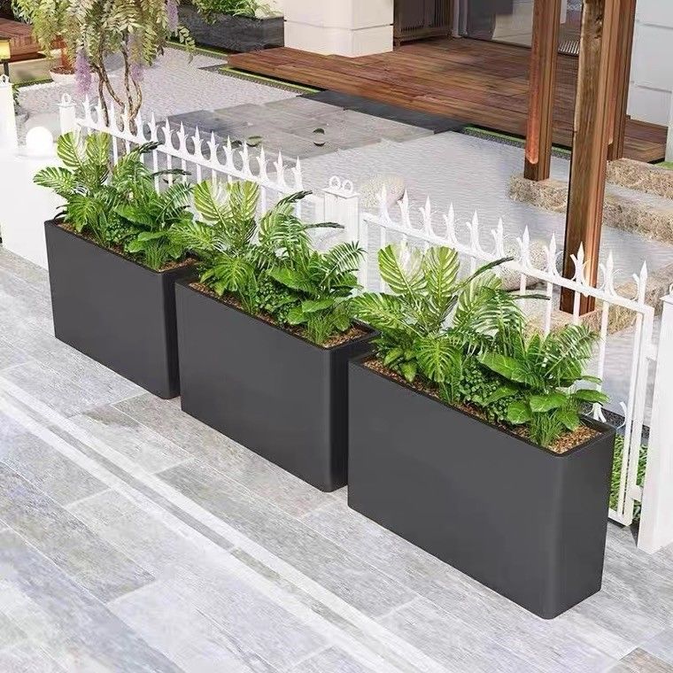 High Durability Stainless Steel Flowerpot Home Decoration Custom Color
