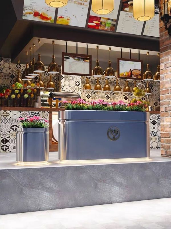 Durable Stainless Steel Flowerpot Rust Resistant Home Decoration