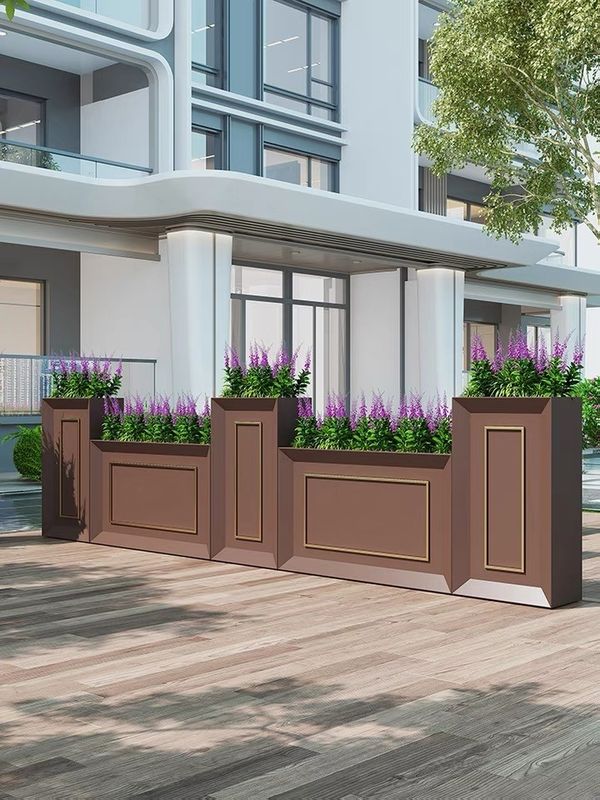 Custom Application Square Round Stainless Steel Flowerpot Home Decoration
