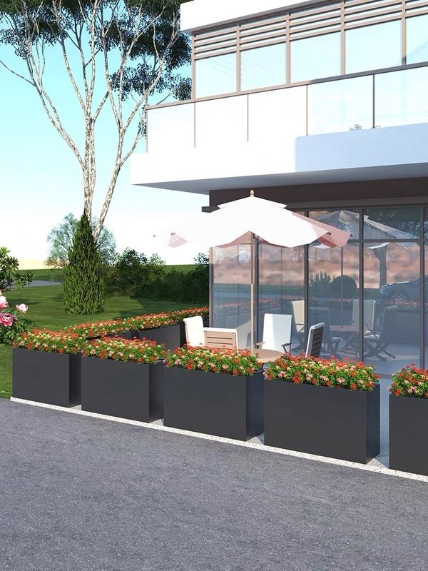 High Rust Resistance Stainless Steel Flowerpot For Office Decoration